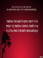 THÔNG TIN KHÍ TƯỢNG THUỶ VĂN PHỤC VỤ PHÒNG CHỐNG THIÊN TAI VÀ ỨNG PHÓ VỚI BIẾN ĐỔI KHÍ HẬU