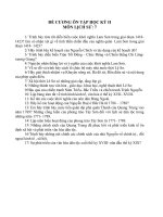 Đề cuơng ôn tập sử 7 kỳ II năm học 2009-2010