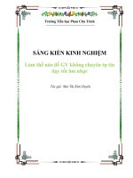 Làm thế nào để Giáo viên không chuyên tự tin dạy tốt âm nhạc