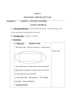 Giáo án Anh văn lớp 8 - UNIT 11 TRAVELING AROUND VIET NAM PERIOD 67 - LESSON 1 : GETTING STARTED LISTEN AND READ pdf