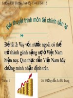 Bài thuyết trình môn tài chính tiền tệ