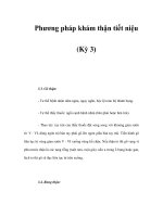 Phương pháp khám thận tiết niệu (Kỳ 3) pdf