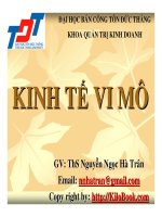 bài giảng kinh tế vi mô - trường đại học bán công tôn đức thắng