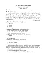 Đề kiểm tra định kì lần 4 môn Tiếng Việt