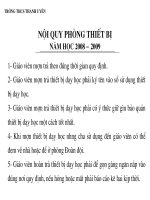 NỘI QUY PHÒNG THIẾT BỊ