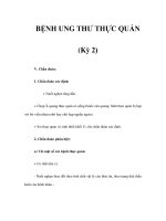 BỆNH UNG THƯ THỰC QUẢN (Kỳ 2) pot