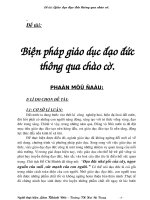 Biện pháp giáo dục đạo đức chohọc sinh thông qua sinh hoạt dưới cờ