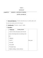 Giáo án Anh văn lớp 8 - UNIT 4 OUR PAST - PERIOD 21 - LESSON 1 : GETTING STARTED LISTEN AND READ pptx