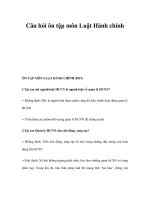 câu hỏi ôn tập môn về luật hành chính