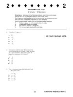 MATHEMATICS TEST 60 Minutes — 60 Questions pot
