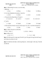 Đề thi cuối học kỳ 2 lớp 3