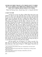 Đánh giá hiện trạng lân trong đất và hiệu quả của phân lân trên đất trồng rau màu chủ yếu ở đồng bằng Sông Cửu Long