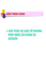 GIỚI THIỆU SƠ LƯỢC VỀ PHƯƠNG PHÁP QĐNS CỦA EVANS VÀ DICKSON