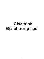 Giáo trình Địa phương học potx