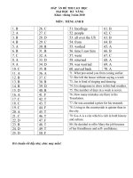 Đáp án Cao học Đà Nẵng