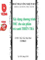 Xây dựng chương trình IMC cho sản phẩm trà xanh thiên trà