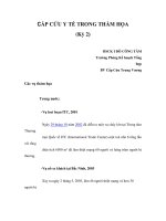 BÀI GIẢNG CẤP CỨU Y TẾ TRONG THẢM HỌA (Kỳ 2) pot