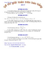 Đề toán trên báo bảng số 07 Trường THCS Mường Lai