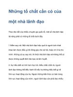 Những tố chất cần có của một nhà lãnh đạo doc