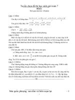 ĐỀ THI HSG 7 (CHỌN LỌC)