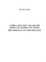 CHIẾN LƯỢC ĐÀO TẠO NGUỒN NHÂN LỰC NGÀNH XÂY DỰNG ĐẾN NĂM 2010 ppt