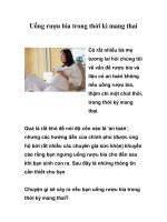 Uống rượu bia trong thời kì mang thai potx