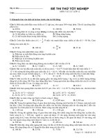 THI THỬ TỐT NGHIỆP LỚP 12