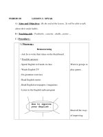 Giáo án Anh văn lớp 8 - Unit 5 - PERIOD 28 - LESSON 2 : SPEAK ppsx