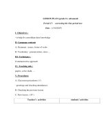 Giáo án Anh văn lớp 11 - Unit 2- Period 17: Correcting the One-period test pdf