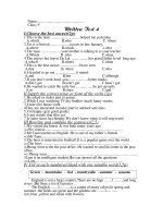 written test 4 for grade 9