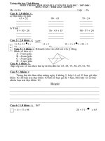 Đề thi KSCL - Môn toán L1 (07 - 08)