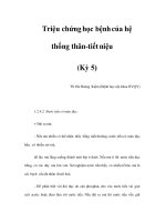 Triệu chứng học bệnh của hệ thống thân-tiết niệu (Kỳ 5) potx