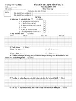 Đề KT Toán 1 giữa kì II