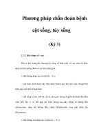 Phương pháp chẩn đoán bệnh cột sống, tủy sống (Kỳ 3) pps