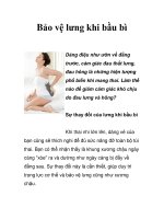 Bảo vệ lưng khi bầu bì docx