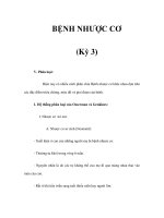 BỆNH NHƯỢC CƠ (Kỳ 3) doc