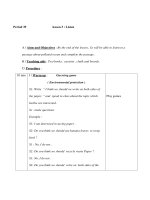 Giáo án Anh văn lớp 9 - Unit 6 The environment - Period 39 - Lesson 3 : Listen doc