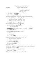 Đề thi kỳ II lớp năm Môn TV