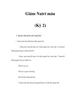 Giảm Natri máu (Kỳ 2) pptx