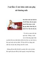 3 sai lầm về sức khỏe sinh sản phụ nữ thường mắc pptx
