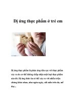 Dị ứng thực phẩm ở trẻ em pptx