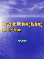 Slide Tiểu luận Bào chế và kiểm nghiệm thuốc thú y - Chuyên đề 10 potx