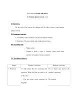 Anh văn 7 - Unit sixteen: People and places - Phần 1 pot