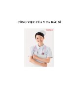 CÔNG VIỆC CỦA Y TA BÁC SĨ pptx
