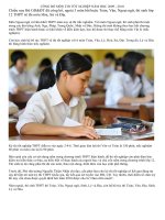 CÔNG BỐ MÔN THI TỐT NGHIỆP 2009 - 2010