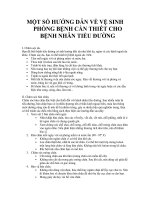 MỘT SỐ HƯỚNG DẪN VỀ VỆ SINH PHÒNG BỆNH CẦN THIẾT CHO BỆNH NHÂN TIỂU ĐƯỜNG ppt