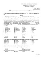 Đề tham khảo Anh_10 HK_II số 8