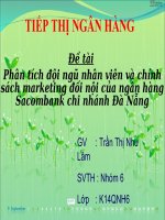 Đề tài Phân tích đội ngũ nhân viên và chính sách marketing đối nội của ngân hàng Sacombank chi nhánh Đà Nẵng