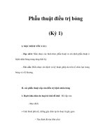 Phẫu thuật điều trị bỏng (Kỳ 1) pptx