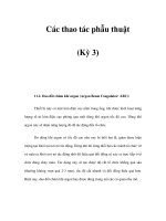 Các thao tác phẫu thuật (Kỳ 3) pot